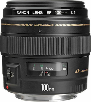 Canon Full Frame Φωτογραφικός Φακός EF 100mm f/2 USM Telephoto για Canon EF Mount Black