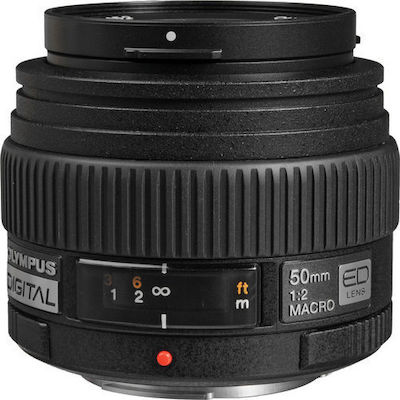 Olympus Crop Φωτογραφικός Φακός Zuiko Digital ED 50mm 1:2.0 Standard / Macro για Four Thirds (FT) Mount Black