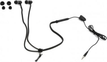 Omega Freestyle Zip In-ear Handsfree with 3.5mm Connector Black