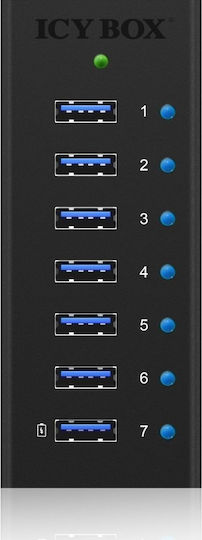 Icy Box Hub 7 Θυρών USB 3.0 με σύνδεση USB-A