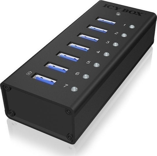 Icy Box Hub 7 Θυρών USB 3.0 με σύνδεση USB-A