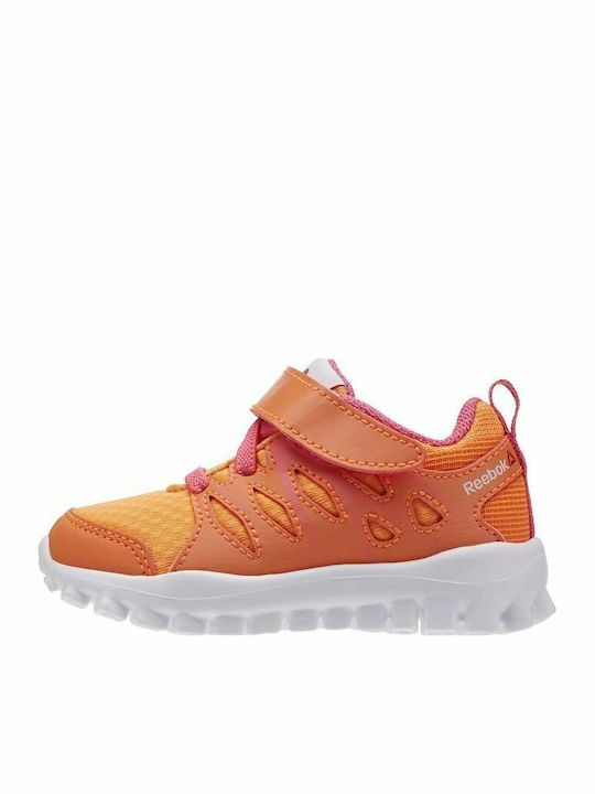 Realflex Train 4.0ALT Kids Sports Shoes Running with Hoop & Loop Closure Orange
