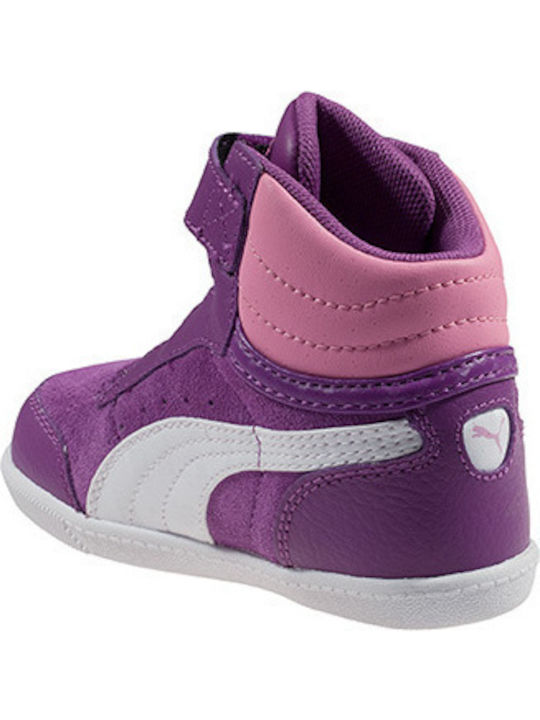 Puma Glyde Court V Kids Basketball Shoes Purple