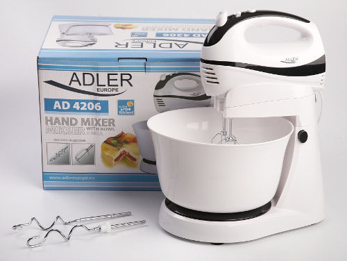 Adler AD4206 AD 4206 Mixer cu Vas din Plastic 3.5lt Alb 300W