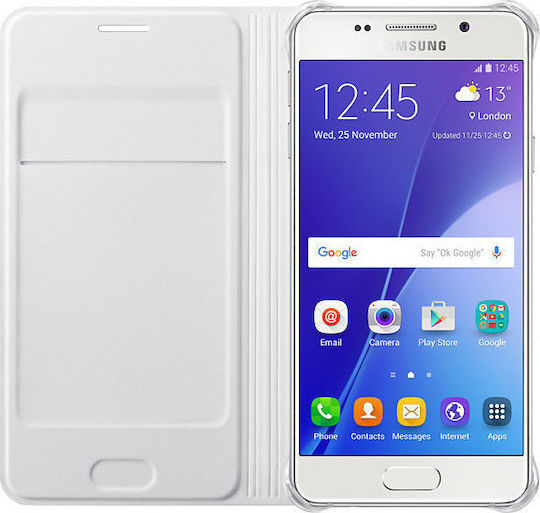 Samsung Book Piele artificială Alb (Galaxy A3 2016) GWW