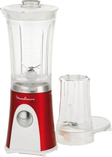 Moulinex Μπλέντερ με Πλαστική Κανάτα 800 ml 350W Κόκκινο LM125