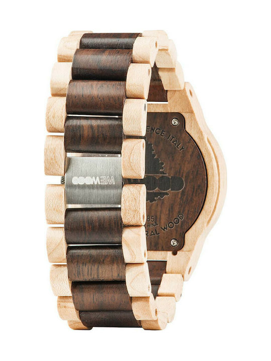 WeWood Kappa Choco Crema Uhr mit Holzarmband