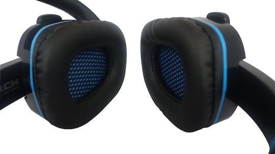 Sades Wolfang 7.1 Over Ear Gaming Headset με σύνδεση USB Μπλε
