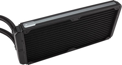 Corsair Hydro H100i v2 Водно охлаждане на процесор Двоен вентилатор 120мм за Socket 115x Черна