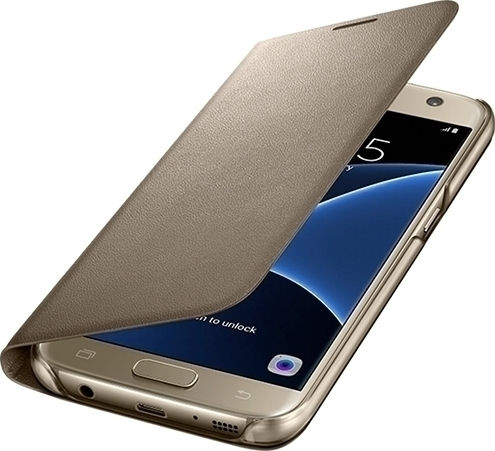 Samsung Samsung Galaxy S7 Handyhülle aus synthetischem Leder Gold