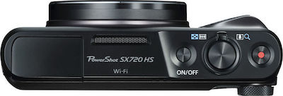 Canon PowerShot SX720 HS Компактен Фотоапарат 20.3МР Оптично Увеличение 40x Черен Черна