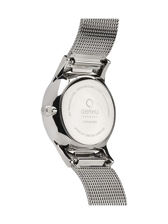 Obaku V175GMCBMC Watch with Silver Metal Bracelet V175GMCBMC