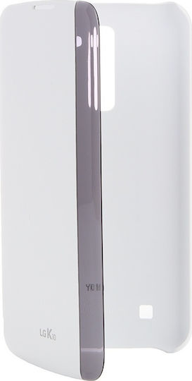 LG Quick Cover View Book Δερματίνης Λευκό (LG K10)