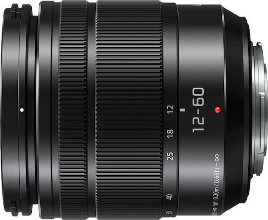 Panasonic Crop Φωτογραφικός Φακός Lumix G Vario 12-60mm f/3.5-5.6 Asph/Power O.I.S. Standard Zoom για Micro Four Thirds (MFT) Mount Black