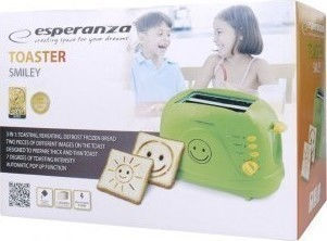 Esperanza Image Smiley Prăjitor de pâine 2 sloturi 750W Verde