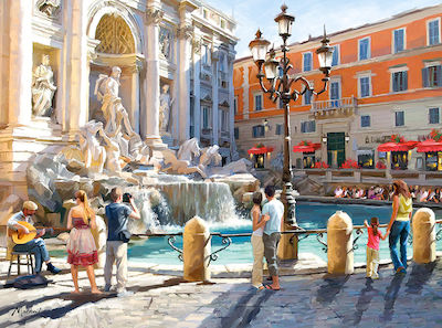 The Trevi Fountain Puzzle 2D 3000 Pieces