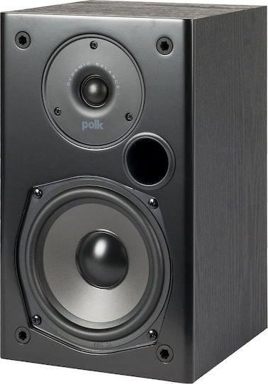 Polk Audio T15 T15bl Ζεύγος Ηχείων Hi-Fi Βιβλιοθήκης 100W 2 Δρόμων Π16.51xΒ18.42xΥ27εκ. Μαύρο