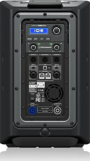 Turbosound iQ8 Αυτοενισχυόμενο Ηχείο PA 2500W με Woofer 8" 27.9x27.9x45.7εκ.