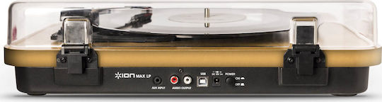 ION Audio Max LP Πικάπ με Προενίσχυση και Ενσωματωμένα Ηχεία Καφέ