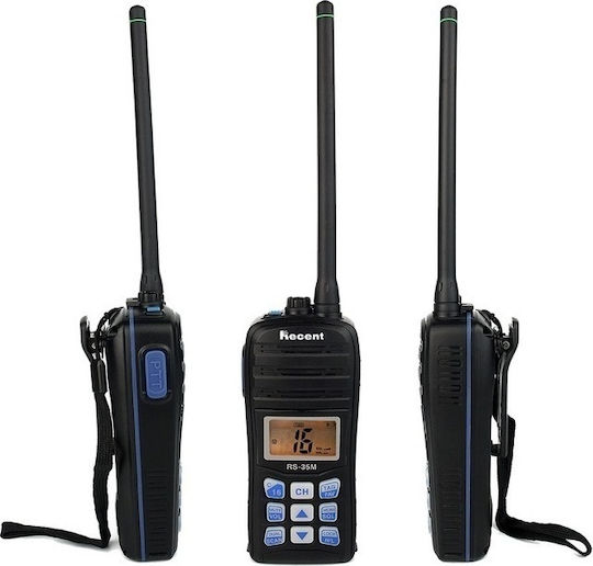 Recent RS-35M Ασύρματος Πομποδέκτης VHF Marine 6W με Μονόχρωμη Οθόνη