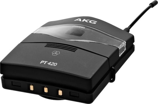 AKG WMS 420 Presenter Set Band A Set Drahtlos Kondensator (Kleine Membran) Mikrofon Fliegen, Gürtel für Gesang