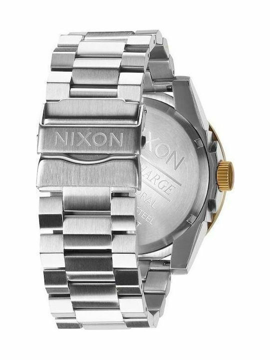 Nixon Corporal SS Мъжки Часовник 48 мм На Батерия със Сребърна Метална Гривна