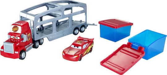 Mattel Disney Cars Color Changers Ice Racers Mack Dip & Dunk Trailer Set Cu Camion Pentru 4+ Ani
