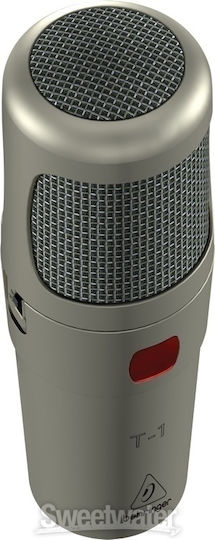 Behringer T-1 Πυκνωτικό Μικρόφωνο XLR Shock Mounted για Φωνητικά σε Ασημί Χρώμα