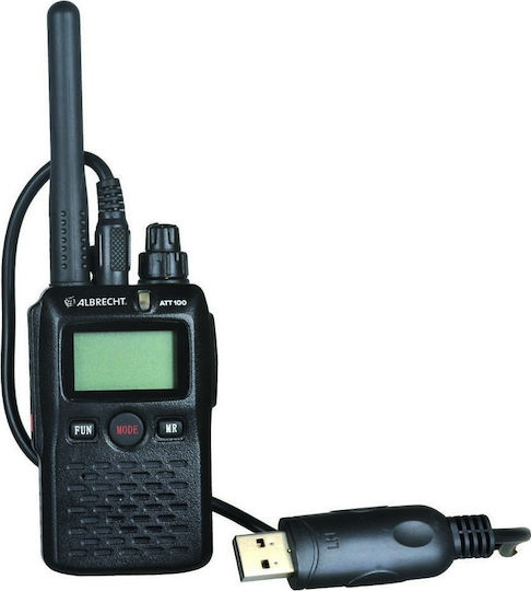 Albrecht ATT 100 29902 Walkie Talkie mit Monochromdisplay Set mit 1Stück