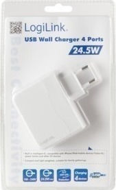 LogiLink Φορτιστής Χωρίς Καλώδιο 24.5W Λευκός (Universal)