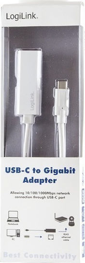 LogiLink UA0238 USB-C Адаптер За Мрежа С Проводниково Свързване Gigabit Ethernet