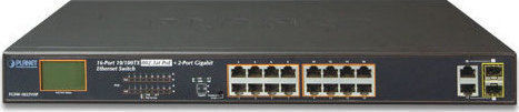 Planet FGSW-1822VHP Неуправляем Превключвател L2 PoE+ с 16 Ethernet Порта и 2 SFP Порта