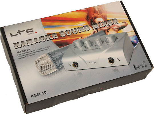 LTC Audio Ενισχυτής Karaoke με Ασύρματα Μικρόφωνα KSM10 Karaoke Sound Mixer Set KSM-10 Μαύρος
