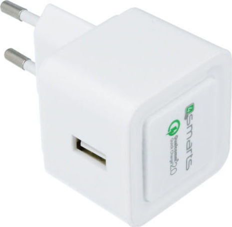 4Smarts Зарядно без кабел с USB-A порт Бял (4SP5478)