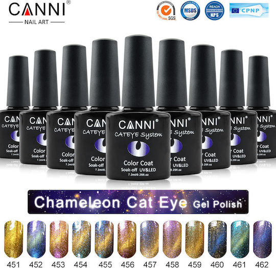 Canni Chameleon Semi-Permanent Nail Polish 453 Cat Eye 7.3ml 1pcs