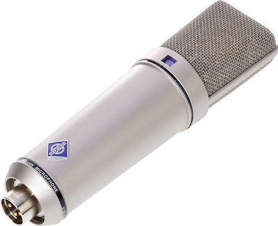 Neumann Condenser (Large Diaphragm) XLR Microphone U-89i Shock Mounted/Clip On Mounting Voice in Silver Color