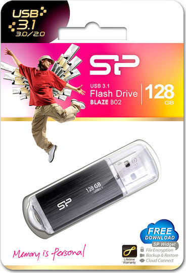 Silicon Power Blaze B02 128GB USB 3.1 Stick Negru