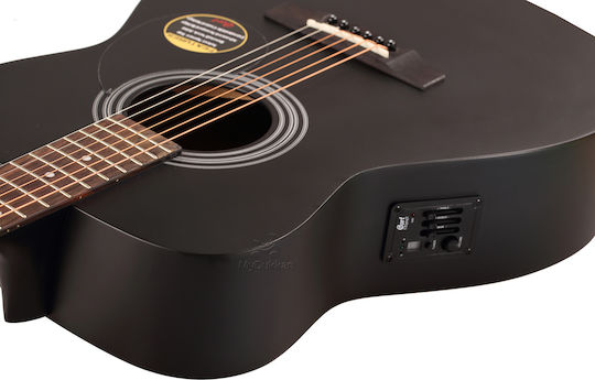Cort AF510 BKS Acoustic Guitar Black Black Satin