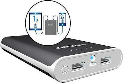 Varta Pack Power Bank 6000mAh mit 2 USB-A Anschlüssen Silber