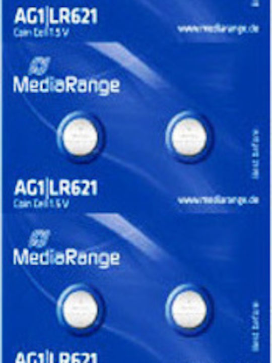 MediaRange Premium Alkaline Coin Cell AG1 Μπαταρίες LR60 1.5V 10τμχ