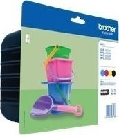 Brother LC221 Original Pack of 4 InkJet Printer Inks Yellow / Cyan / Magenta / Black (LC-221VALBP)