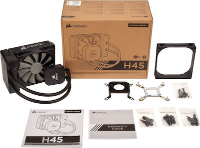 Corsair Hydro H45 Υδρόψυξη Επεξεργαστή Μονού Ανεμιστήρα 120mm για Socket 1200/115x