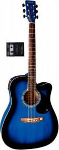 Gewa Acoustic Guitar D10-CE Cutaway Blueburst Cutaway Blue