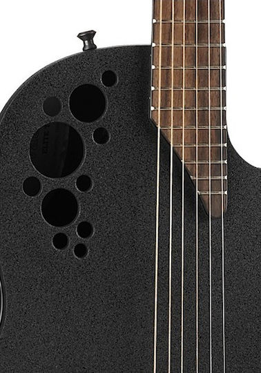 Ovation Semi-Acoustic Guitar Elite TX Mid Depth Cutaway Black