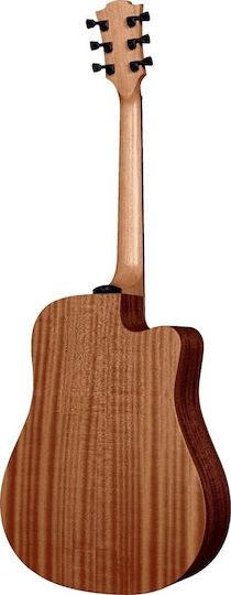 Lag Semi-Akustik Gitarre TL70DCE Ausschnitt Für Linkshänder Natürlich