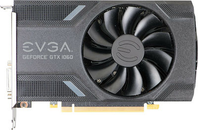 EVGA GeForce GTX 1060 6GB GDDR5 Gaming Κάρτα Γραφικών PCI-E x16 3.0 με HDMI και 3 DisplayPort