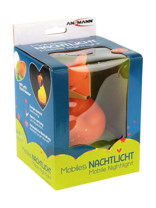 Ansmann Led Kids Decorative Lamp Fox Orange 11.8εκ.