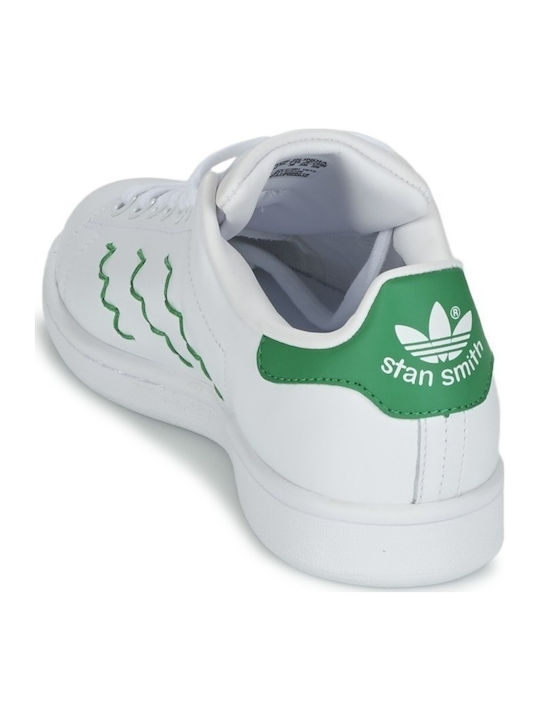 Stan Smith Laser Cut Damen Sneakers Cloud White / Green