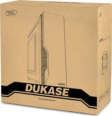 Deepcool Dukase V2 Turnul Midi Cutie de calculator cu fereastră laterală Negru