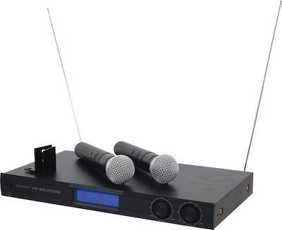 Omnitronic Wireless Dynamic Microphone VHF-450 Shock Mounted/Clip On Mounting Voice